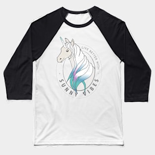 Unicorn sunny vibes Baseball T-Shirt